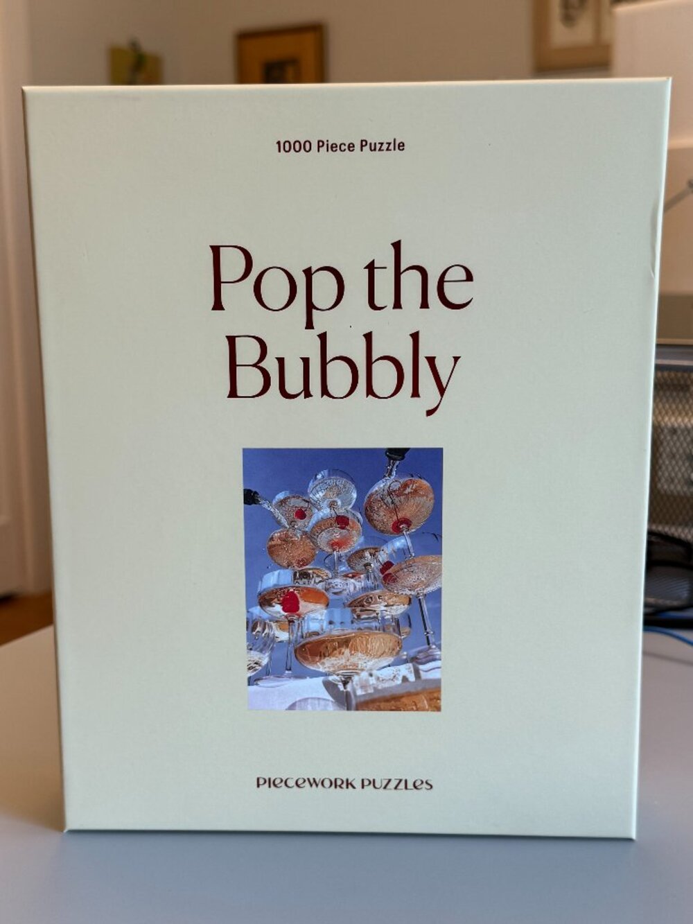 Piecework Puzzles "Pop the Bubbly" 1000 Piece Jigsaw Puzzle COMPLETE